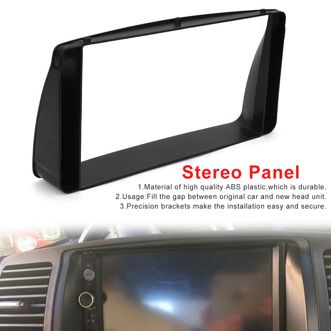 Dobbelt din bilradio fascia dvd adapter stereo panel interface ramme i dash mount kit til toyota corolla 2001-2006