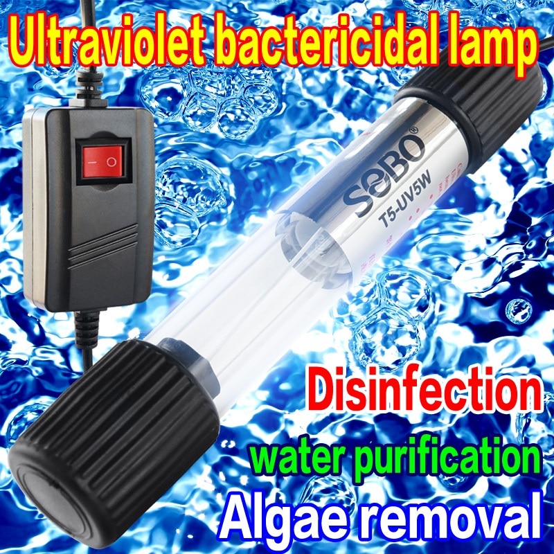 SOBO Aquarium Aquarium Dompelpomp UV Lamp UV Desinfectie Lamp Desinfectie Schoon Water Algen Verwijderen Voor Visvijvers/Zwembaden