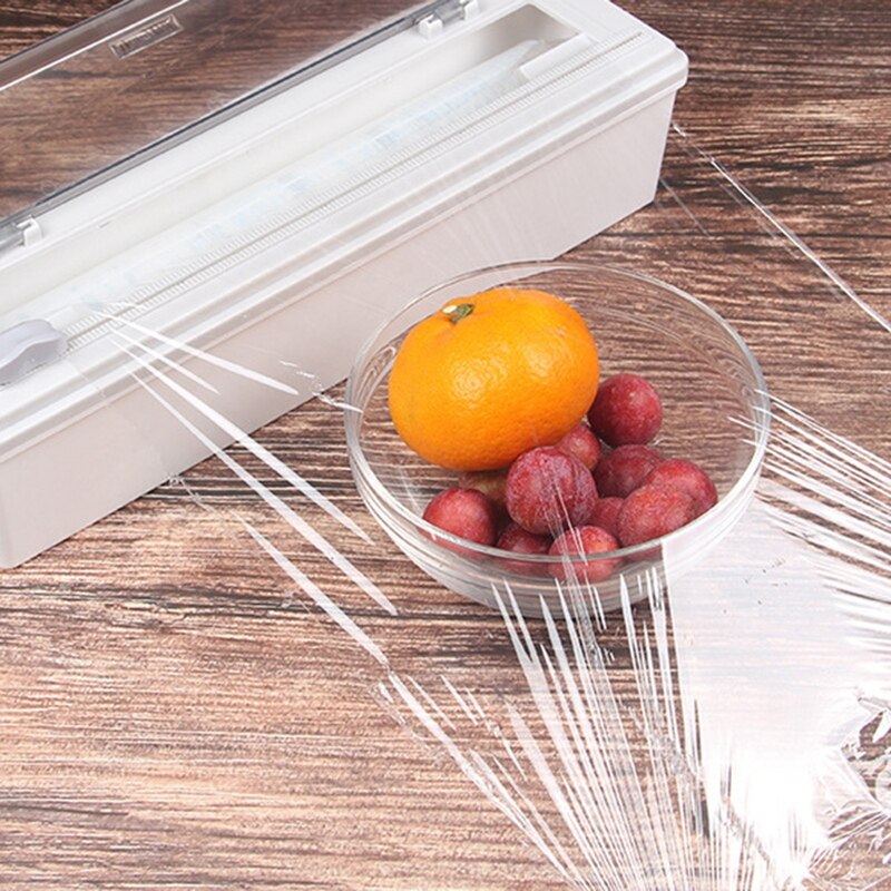 Cling Wrap Dispenser Roll Case Plastic Wrap Dispenser Cutter Preservative Film Box Kitchen Accessories
