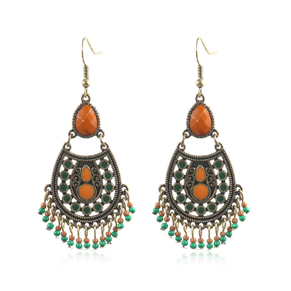 Vintage Ethnic Statement Women's Boho Drop Dangle Fringe Tassel Earrings main image 0