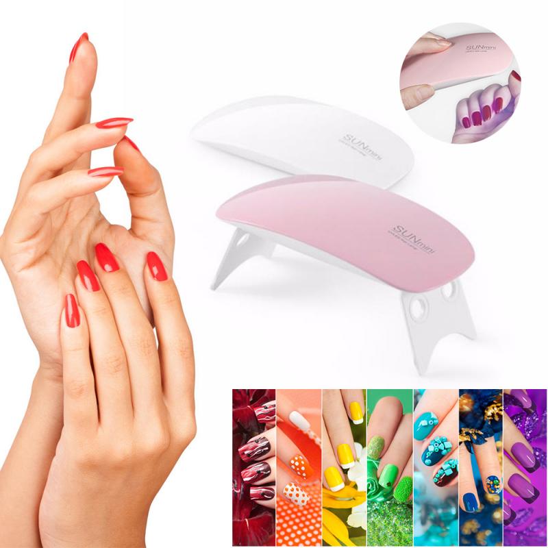 SUN-Mini lámpara de uñas portátil, secador de uñas con Cable USB, 6W, UV LED, para manicura y pedicura, lámpara de curado de Gel UV, herramientas de Arte de uñas para el hogar