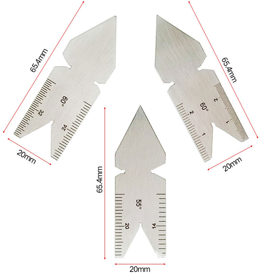 Vinkel grader skabelon tommer metrisk skruegevind tonehøjde måle drejebænk værktøj 55/60 center måler