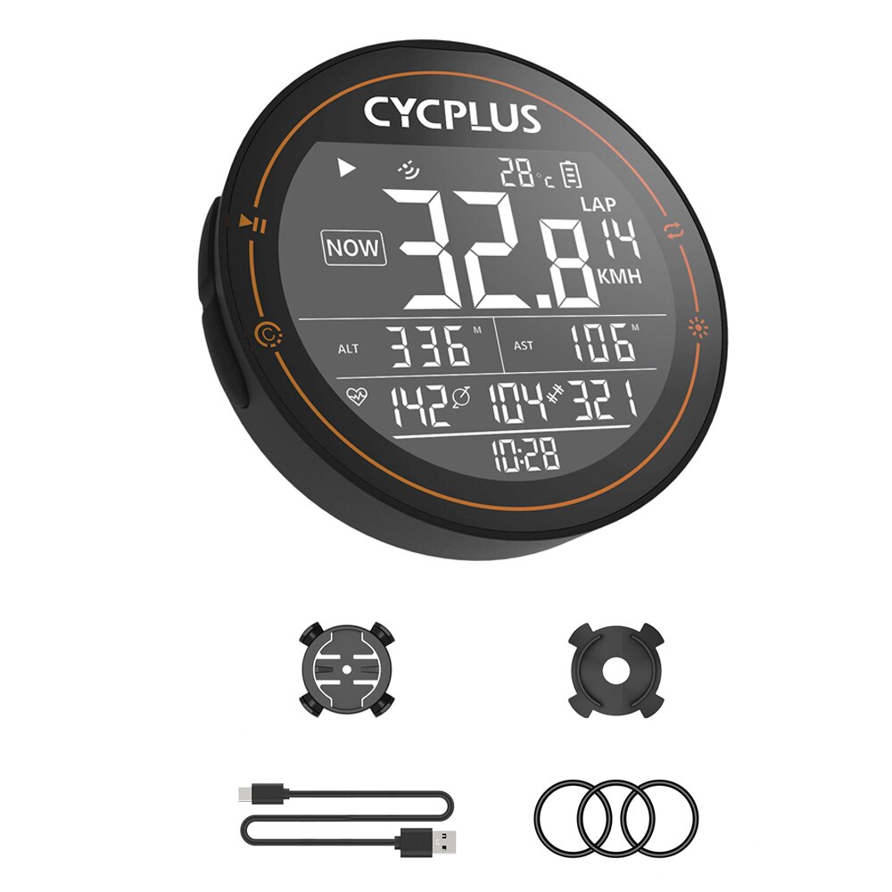 CYCPLUS – compteur de vélo GPS sans fil, BT ANT +, compteur de vitesse, ordinateur de cyclisme, capteur de Cadence w, moniteur de fréquence cardiaque étanche pour vtt