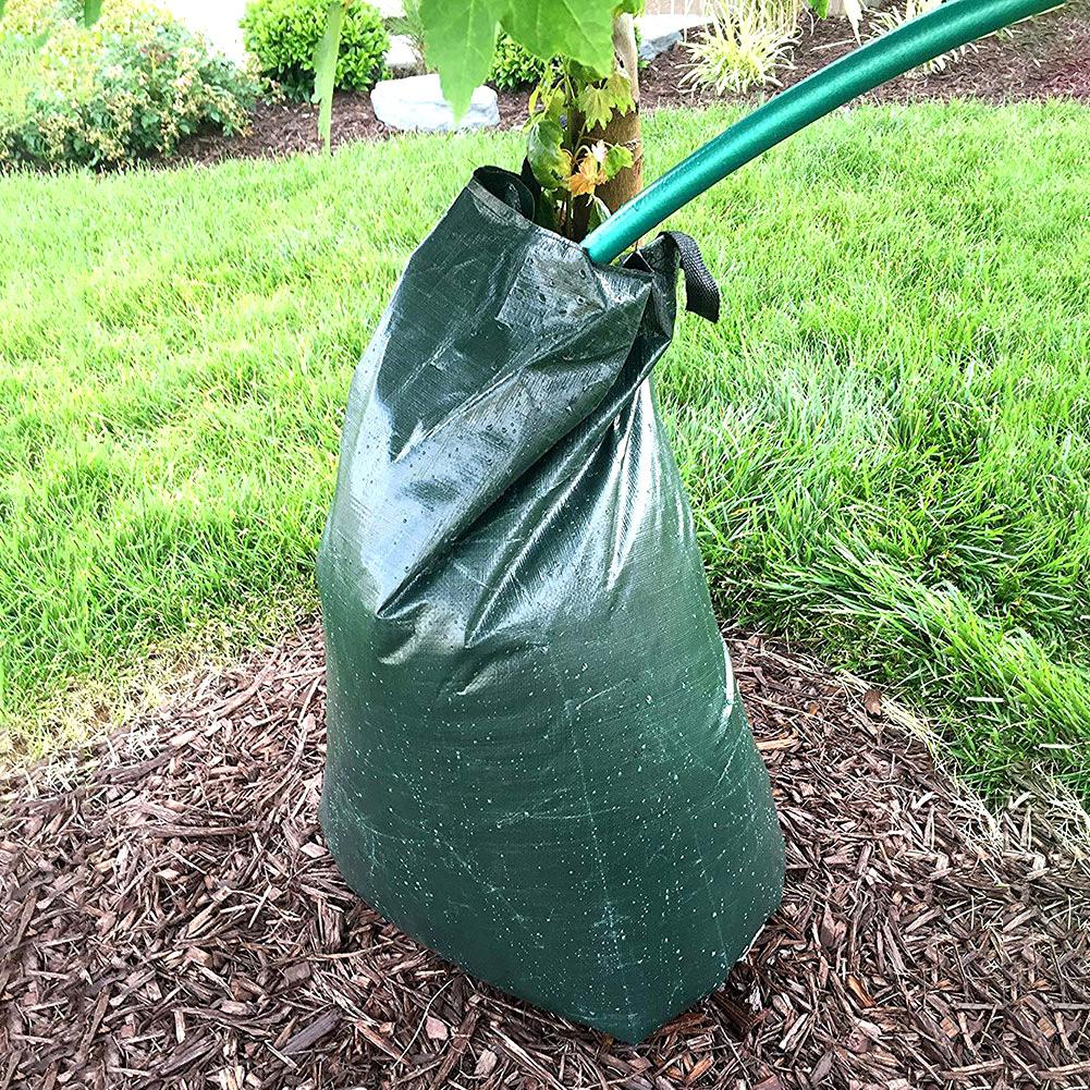 20 Gallon Portable Slow Release Tree Watering Bag Dripping Irrigation Pouch It can fill 20 gallons of water and it can maintain