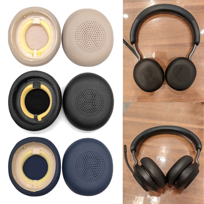 Almohadillas de cuero Premium para JABRA ELITE 45H Evolve2 65 almohadillas de cojín para auriculares QX2A