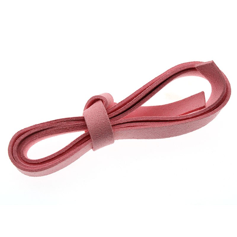 3 metrów/partia 8mm płaskie zamszowe koreański aksamitna skóra przewód liny nici do tworzenia biżuterii naszyjnik DIY bransoletka biżuteria akcesoria: pink
