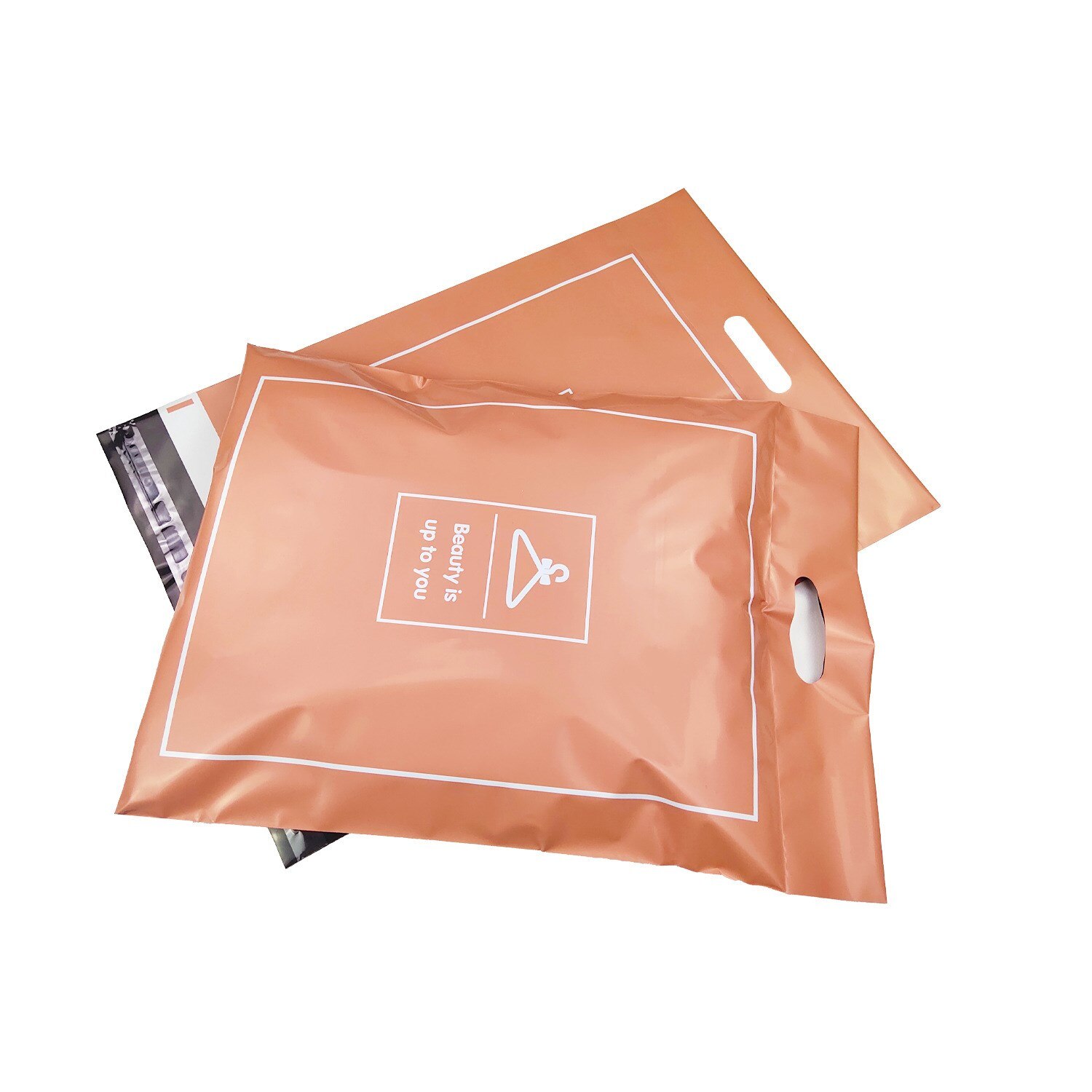 20Pcs Oranje Handige Koerier Zak Afdrukken Kleding Patronen Poly Verpakking Enveloppen Met Self Seal Opslag Kleding Mailers Zakken