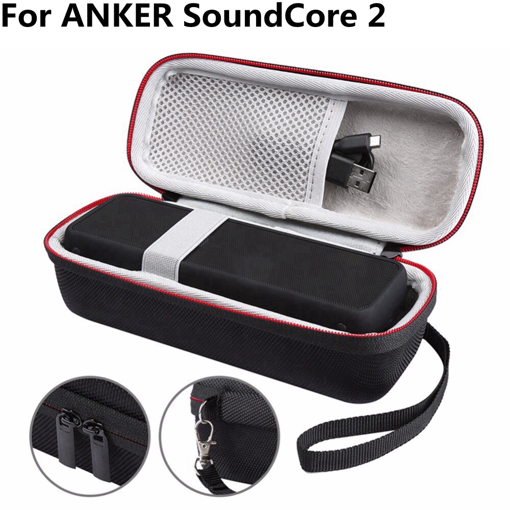 Draagbare Shockproof Carrying Storage Box Bag Pouch voor ANKER SoundCore 2 Bluetooth Speaker Soundbox EVA Beschermende Case Cover