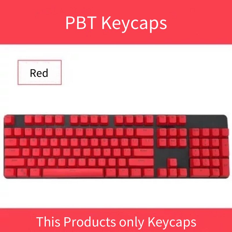 Trasmissione Della Luce PBT Keycap 87/104 Keycap Cherry MX Interruttore Personalità Keycap Per Tastiera Meccanica: Red