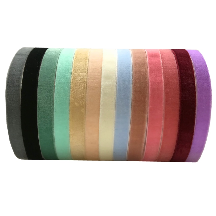 10 yards 1 cm zacht fluwelen elastisch lint voor doe-het-zelf naaien hoofdband clips boog bruiloft kerstversiering 23 kleuren