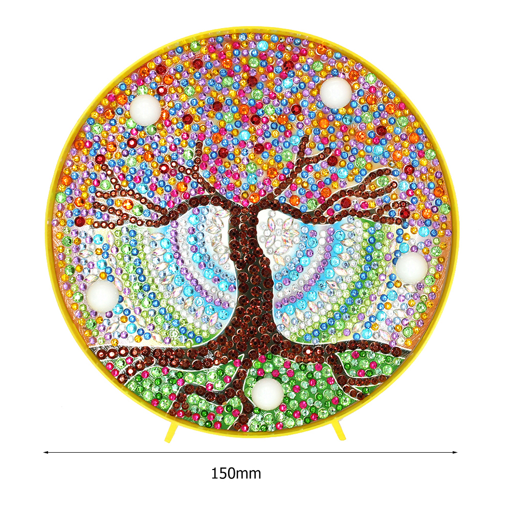 Diamant Malerei LED Lampe Licht Mandala 5D Diamant Stickerei Landschaft Strass DIY Diamant Weihnachten Halloween