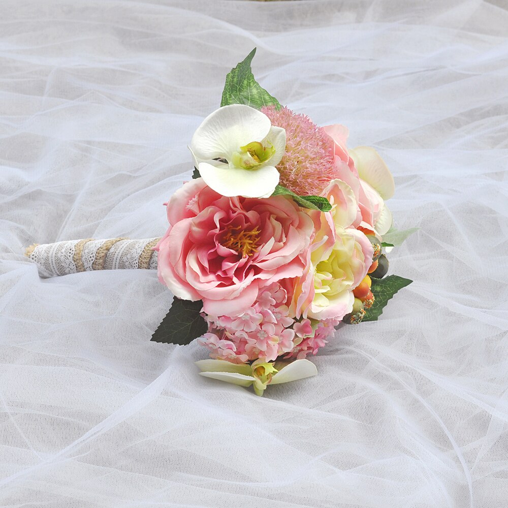 TRiXY F18 Bouquet de mariage rose porte-Roses fleurs de mariage Bouquets de mariée artificielle demoiselles d'honneur accessoires Bouquet de mariage