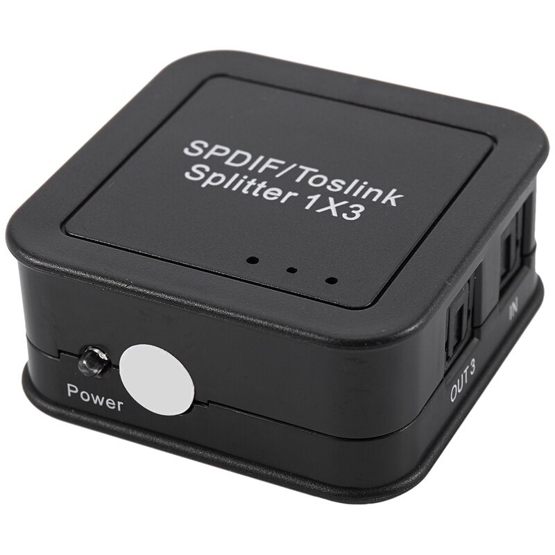 1x3 Conmutador Digital óptico Spdif Toslink o divisor con Control remoto salida Digital óptica distribuidor de fibra enchufe de EE. UU.