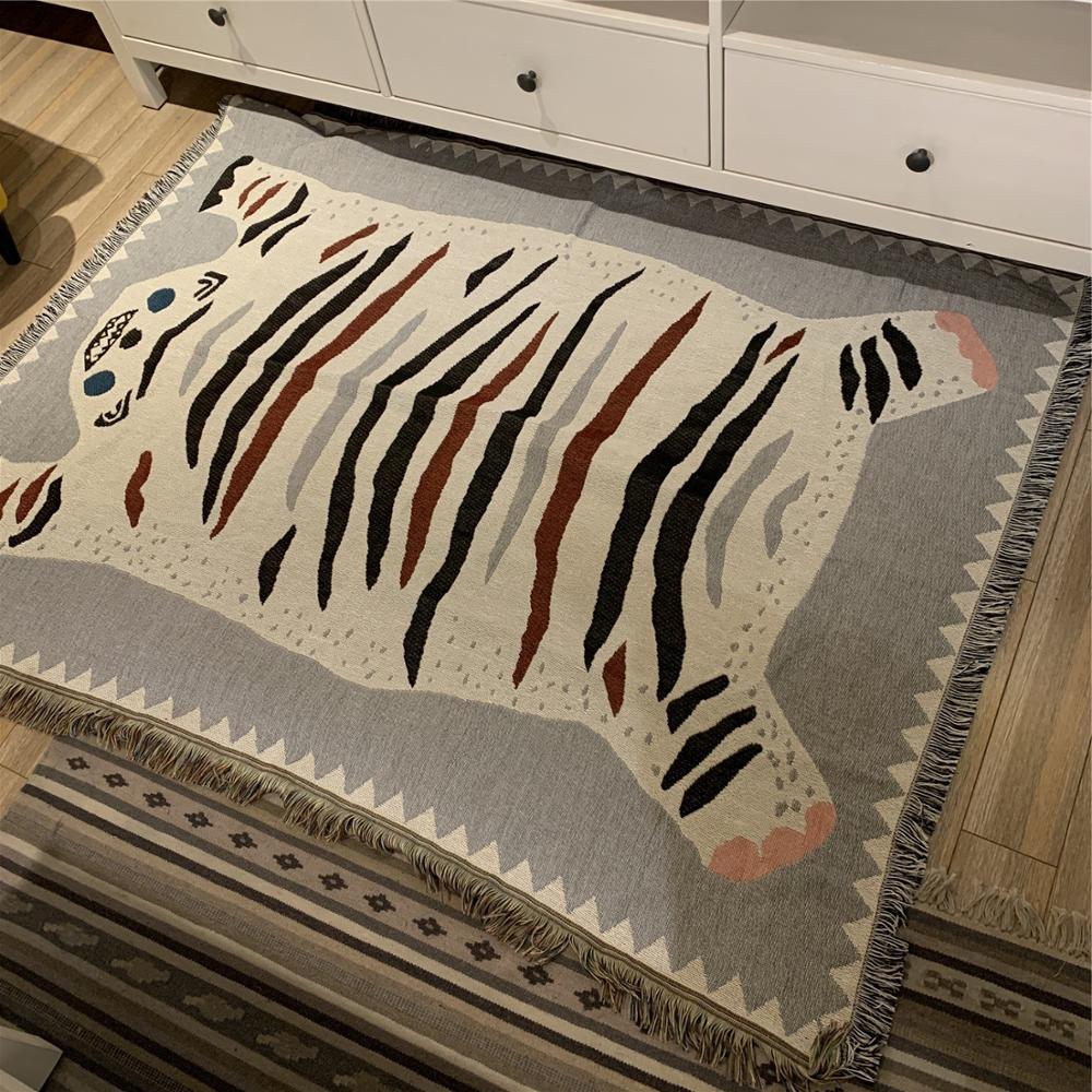 Neue Multifunktions Ebene bilden Decke nordisch Weiß Tiger Sofa Abdeckungen Cobertor Staub Abdeckung Haushalts Sofa Heimat dekorative