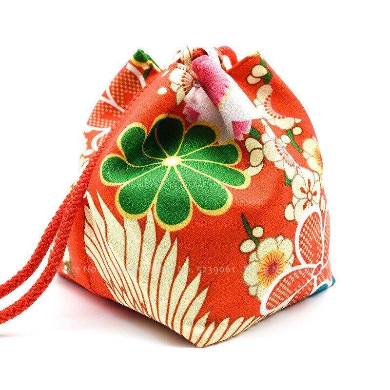 15 farben Japanischen Kimono Kawaii Geldbörse Blumen- Sakura Gedruckt Strahl Tote Tasche Tasche Frauen Yukata Paket Hochzeit Partei Taschen: 3