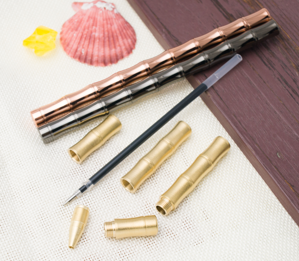 Manual all brass pen high-grade bamboo innovation business ballpoint Pen