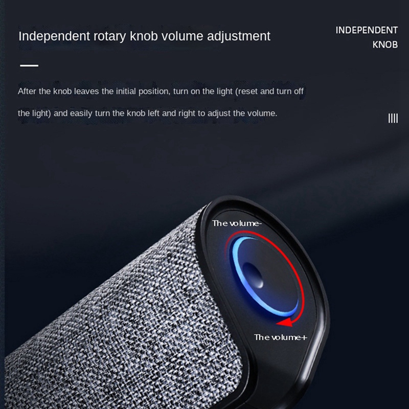 Computer Speakers Mini Sound Bar 3.5Mm Input USB Powered Sound Bar With Volume Control For Desktop Monitor Notebook