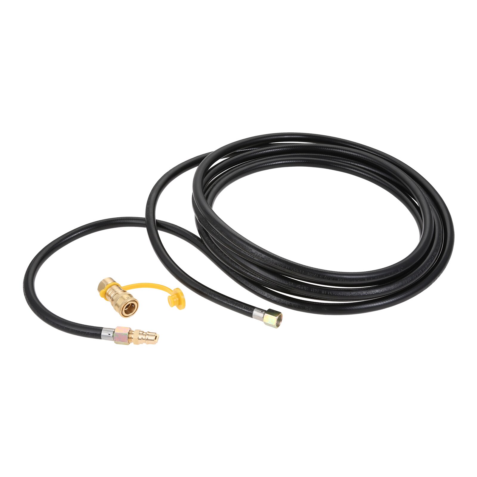 20 Feet Propane Gas Hose with 3/8 Inch Gas Quick Disconnect Plug and Quick Connect Valve Kit for Grill Griddle Fire Pit Heater
