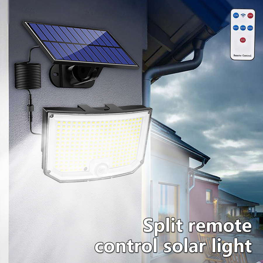 Buitenverlichting op zonne-energie met bewegingssensor, 238 led-schijnwerpers op zonne-energie met schemeringssensor, beveiligingsspots op zonne-energie voor hotels