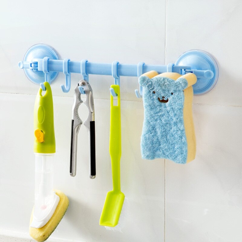6 ganchos toallero ventosa taza baño cocina pared puerta titular ventosa percha