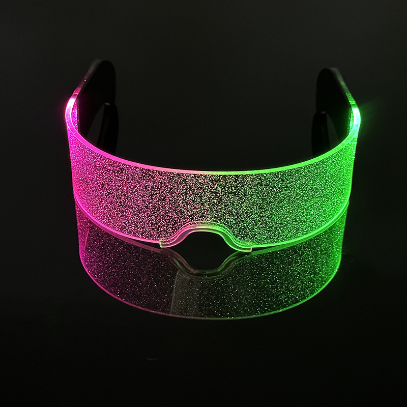 Gafas luminosas LED para de cumpleaños, lentes de neón con luz brillante de colores, accesorios intermitentes para Mascarada y concierto, Rave