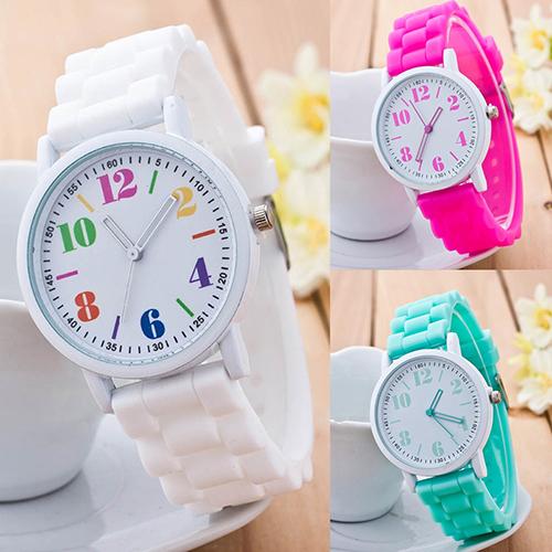 Kids Girls' Silicone Strap Arabic Number Children Sport Casual Quartz Wrist Watch kids watches reloj relo Wrist Watch ne
