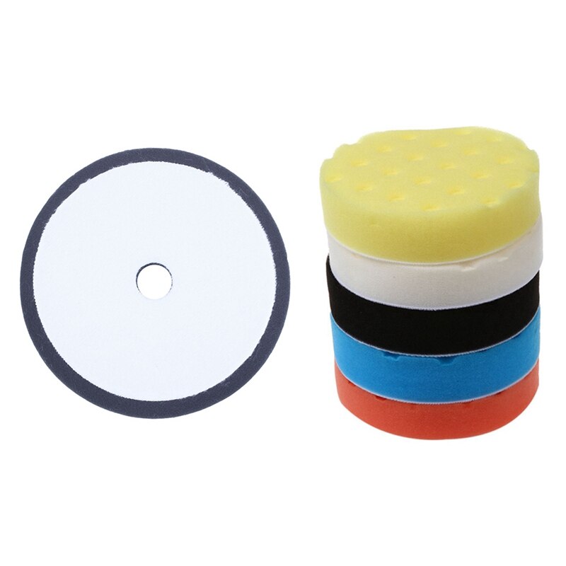 5Pcs 5 Inch CCS Smart Soft Polishing Buffer Pad & 1 Pcs 6 Inch/5 Inch Polishing Waxing Wheel Car Polishing Pad