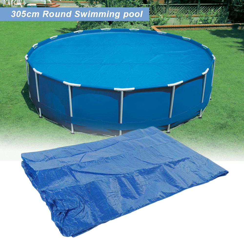 Swimming Pool Cover Cloth Tarpaulin Waterproof Rain Cloth Inflatable Swimming Pool Dust Cover Diaper Round Durable PE Cloth
