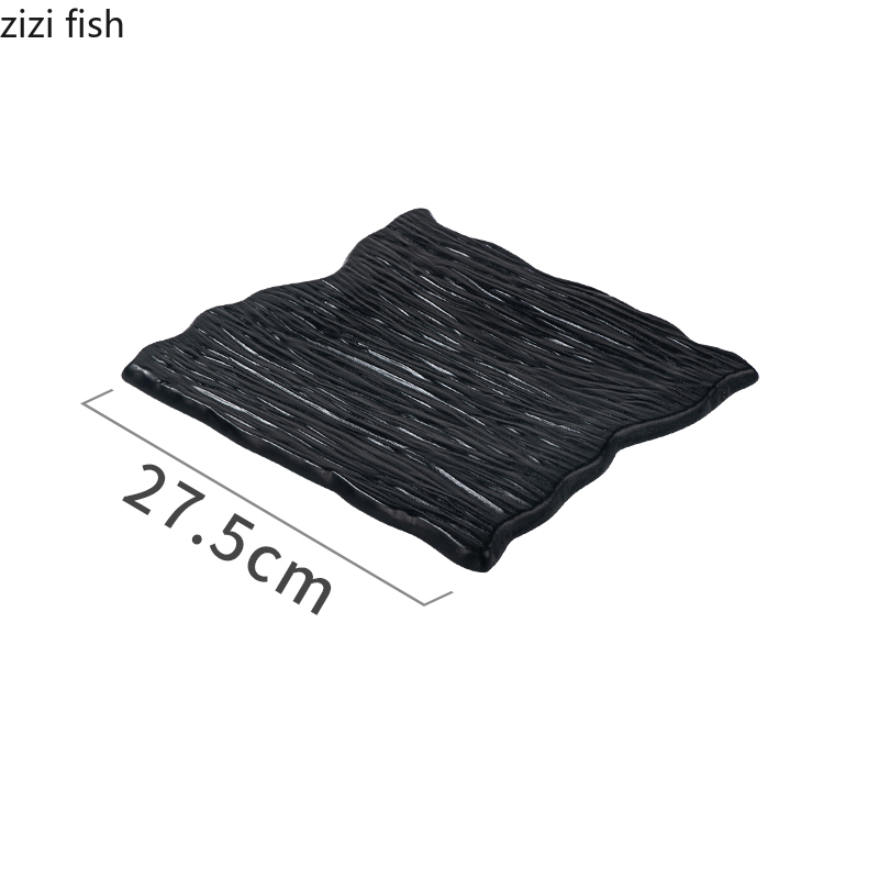 Irregular Shape Ceramic Dinner Plate Cooking Dishes Sashimi Sushi Dish Hotel Restaurant Tableware Snack Dessert Tray Steak Plate