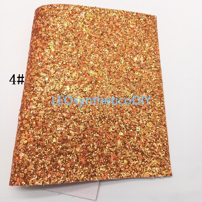 Tissu à paillettes 21x29cm, cuir épais à paillettes pour faire des nœuds, 1 pièce, 4S10