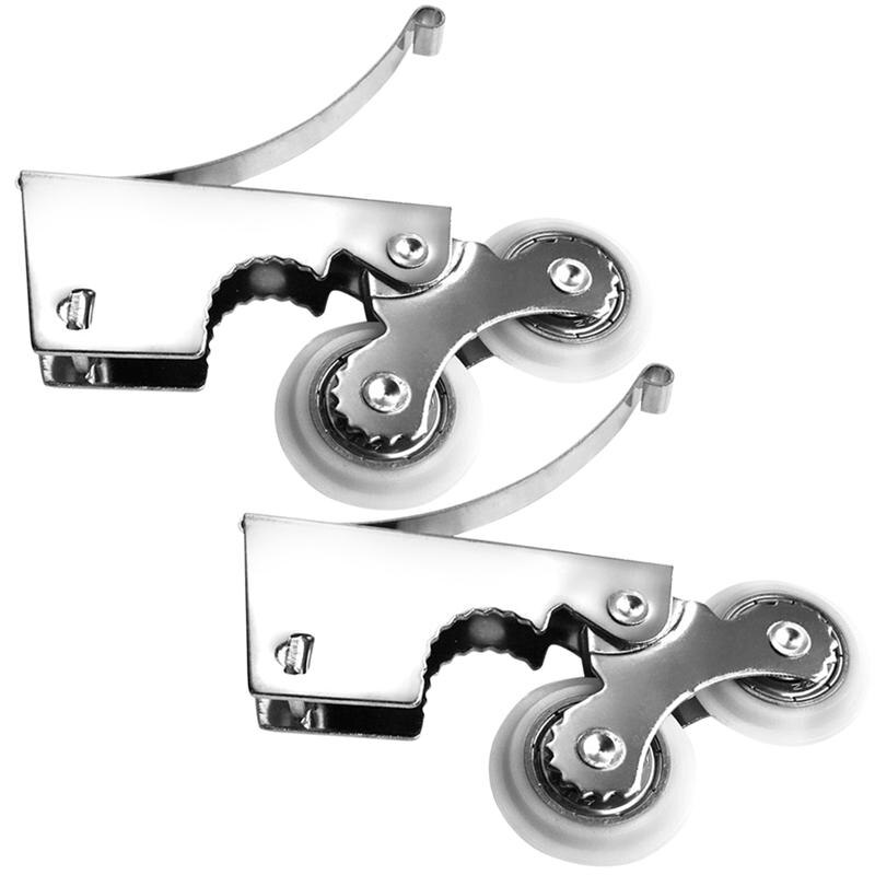 2pcs Double Wheel Door Runners Rollers Replacement Window Door Wheels Sliding Enclosure Wheels Pulleys For Home Wardrobe