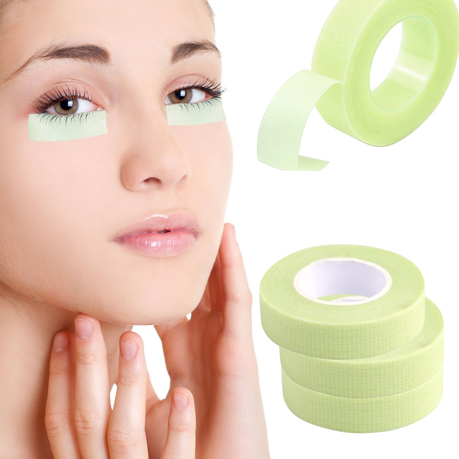 1Rolls Valse Wimpers Extension Tape Professionele Anti-Allergie Ademend Micropore Stof Wimpers Enten Gereedschap 4 Kleur: C