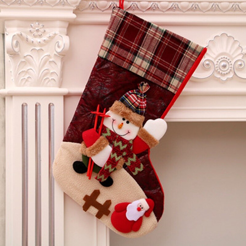 Calcetines de Navidad para decoración de chimenea, bolsas grandes de de Navidad, Año , 2022, bolsa de embalaje de dulces, adornos de árbol de ciervo: Super Large H