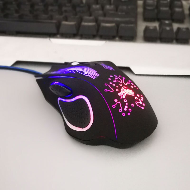 Computer Accessories Wrangler Wired Gaming Mouse Optical Office Gaming USB Mouse RGB Luminous Mouse