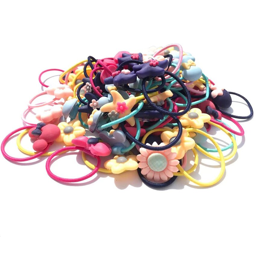 20/40Pcs Meisjes Haaraccessoires Geschenkdoos Elastische Haarbanden Bloem Clip Bows Hoofdband Haarband Leuke haarbanden Voor Kinderen