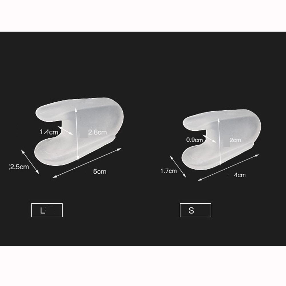 2 stks Teen Aligner Orthese Seperator Toe straightener Scheiding Teen Kam Teen separador de dedos de los taarten