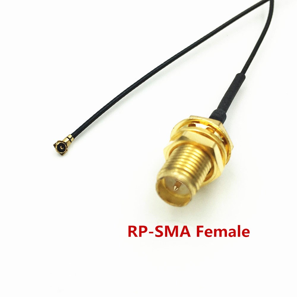1 stk mhf 4 ipx ipex til sma / rp-sma hunnkontakt  rg0.81 rf startkabel 4th od 0.81mm til pci wifi-kort ruter 10cm 15cm 20cm 30cm: Rp-sma kvinne / 30cm