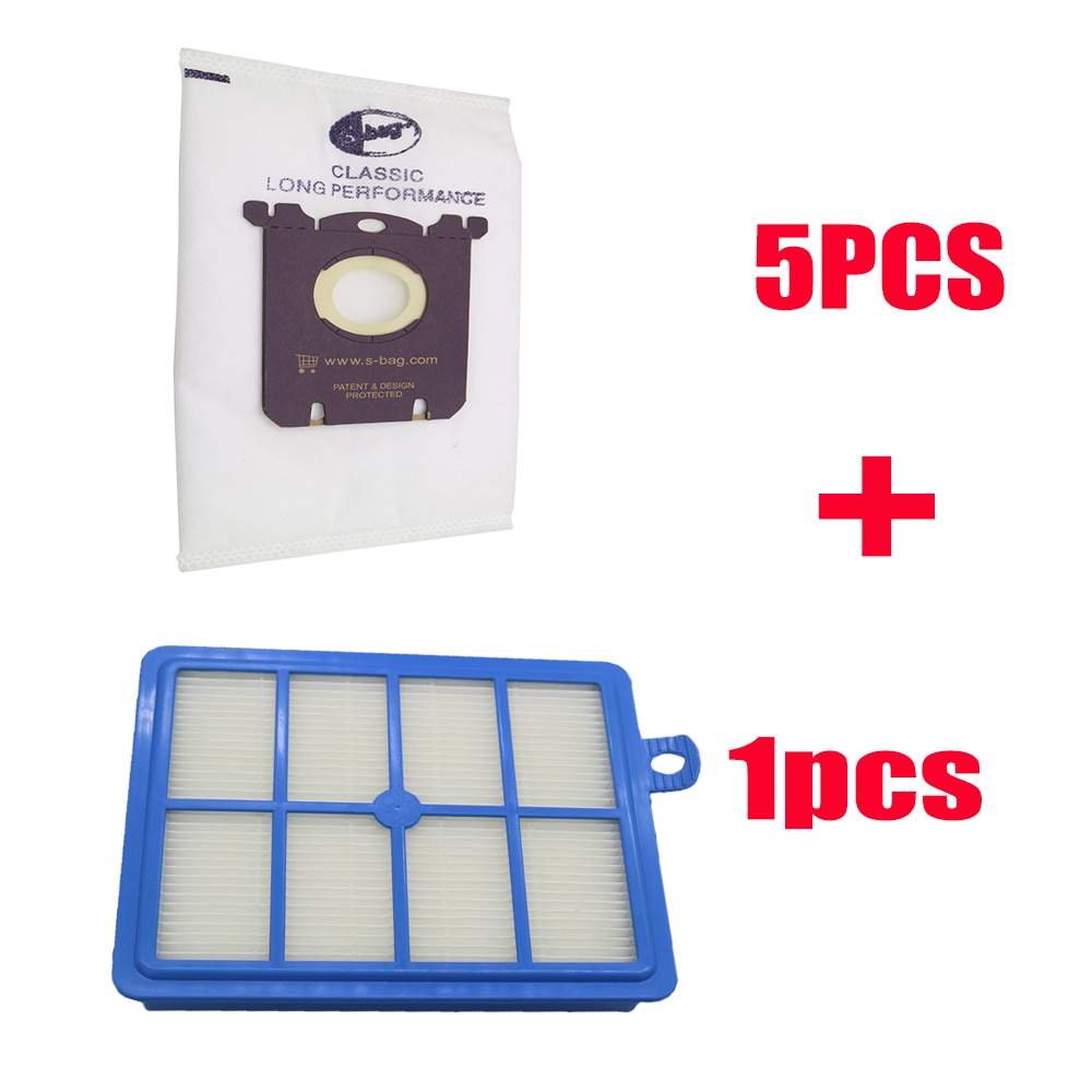 6 stks/set 1pc Vervanging hepa filter 5pcs Stofzakken voor Electrolux Stofzuiger filter electrolux hepa en S-BAG
