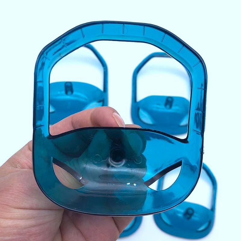 5Pcs/Set Symmetric Cut Goatee Neck Line Mustache Grooming Beard Styling Care Beard Shaping Shaving Tools-Clear Blue