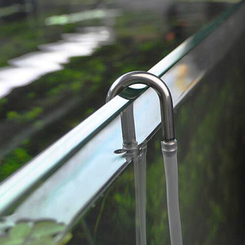 Conector de aireador de oxígeno para acuario, tubo de aire para pecera, forma de U, acero inoxidable, CO2