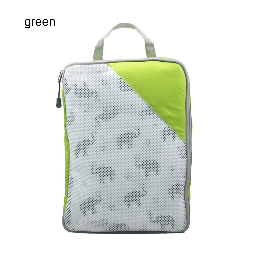 1pc/4pcs Compression Packing Cube Nylon Storage Bag Foldable Organizer Durable Travel Luggage Bag for Shoes Clothes: 1pc green M