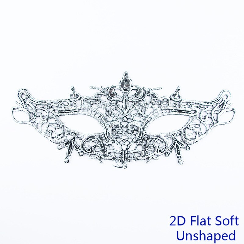 Masques mascarade ajourés en dentelle pour dames | Masques pour bal d'halloween, demi-masques de fête, fournitures de fête, noir blanc #30: TS-2D