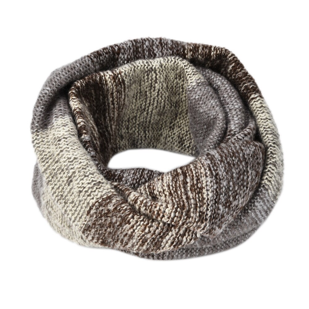 autumn Winter Women Warm Knit Neck Circle Cowl Snood Multi-purpose Scarf f Long Scarf Shawl Wrap Ring2020#1004: D