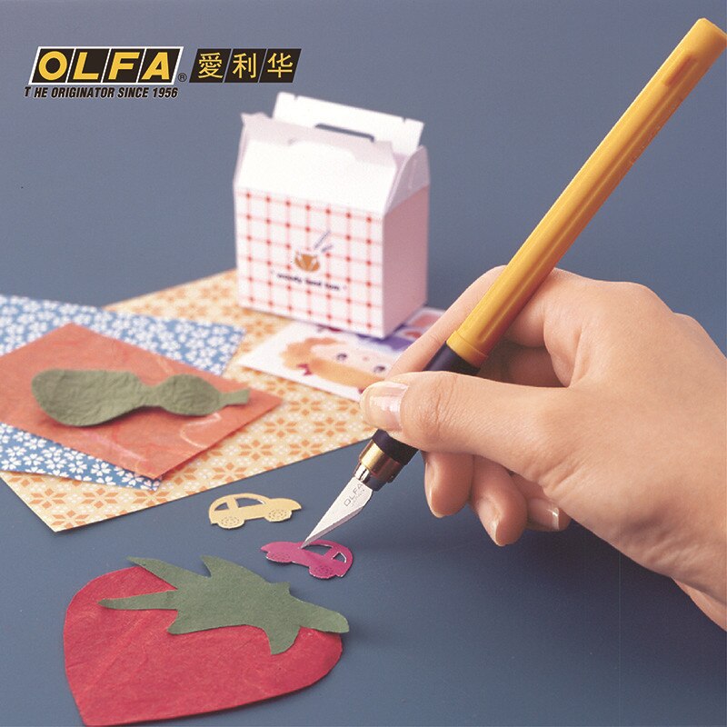 OLFA AK-4 JAPAN Cutter Art pen fixed blade Knife PRO Cutters with 4 Blades KB4-S / KB4-R / KB4-F Stainless Steel Blade