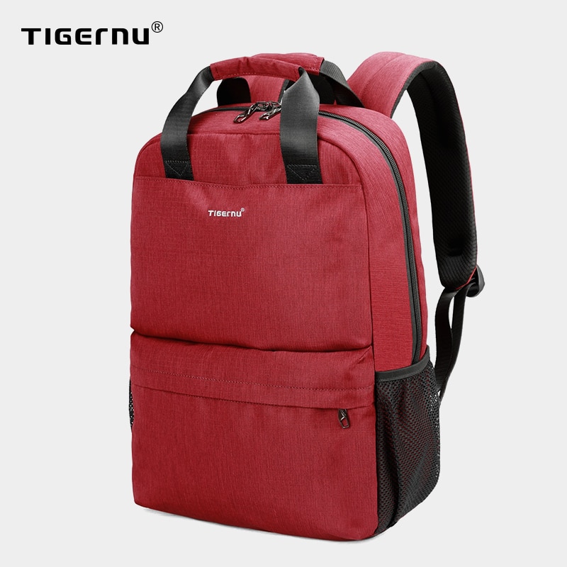 Tigernu-Mochila escolar informal para mujer, femenino con carga USB morral, para ordenador portátil, para adolescentes, 15,6