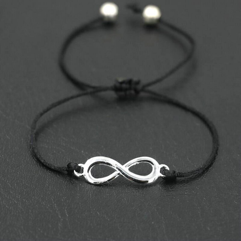 BPPCCR Unique Digital 8 Chakra Infinity Braid Bracelets Bileklik Black Red String Rope Thread Men Women Pulseira Masculina