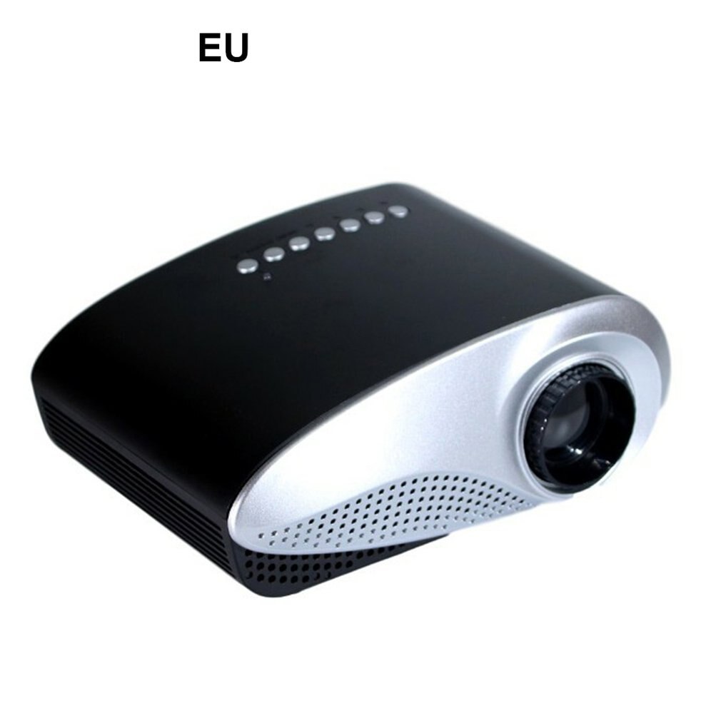 Rd802 mini led projektor sort manuel fokusjustering smart bærbar lavt strømforbrug lang led lampe levetid