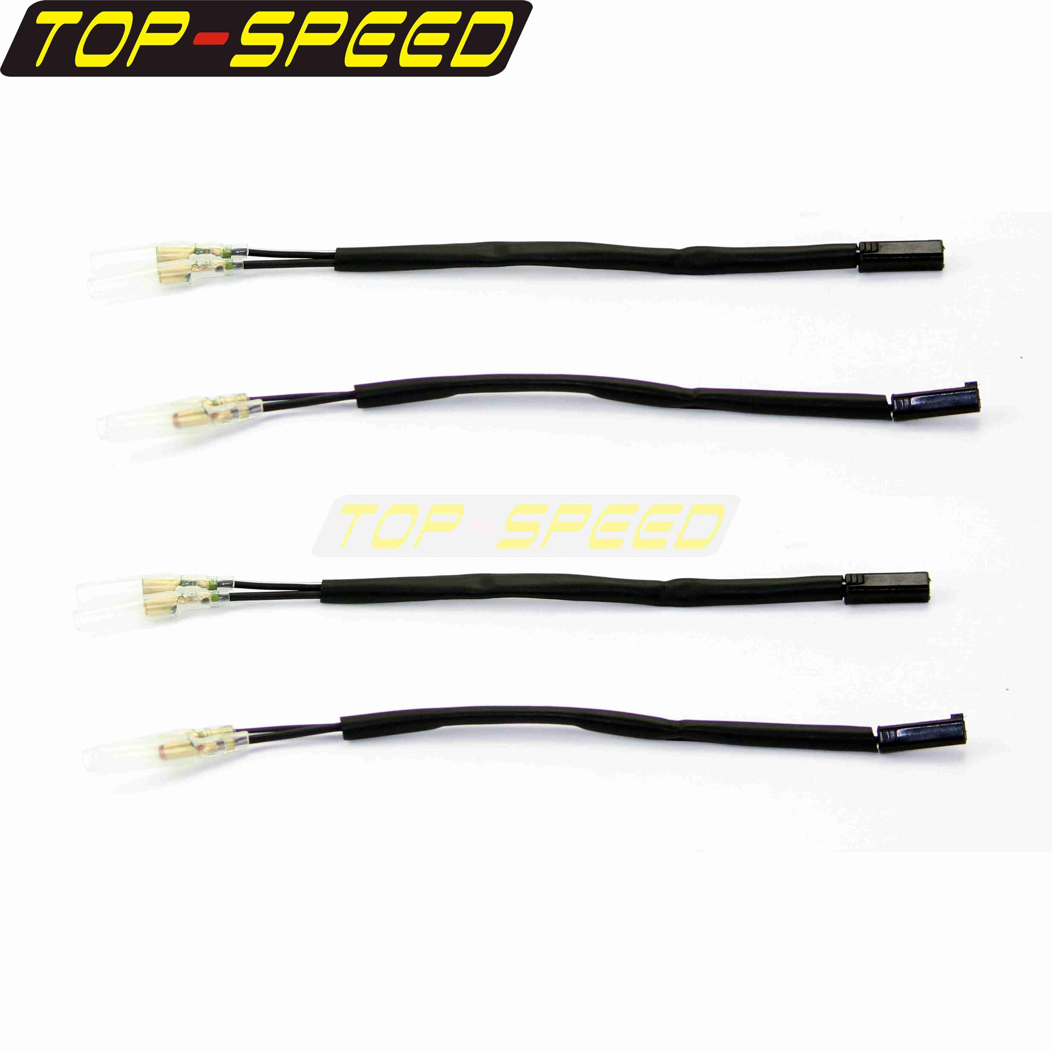 Adaptateurs de prise de fil de clignotant avant et arrière pour Suzuki, adaptateur de fils, connecteur de plomb, faisceau de câbles GSXR GSF SV DRZ TL: 4pcs