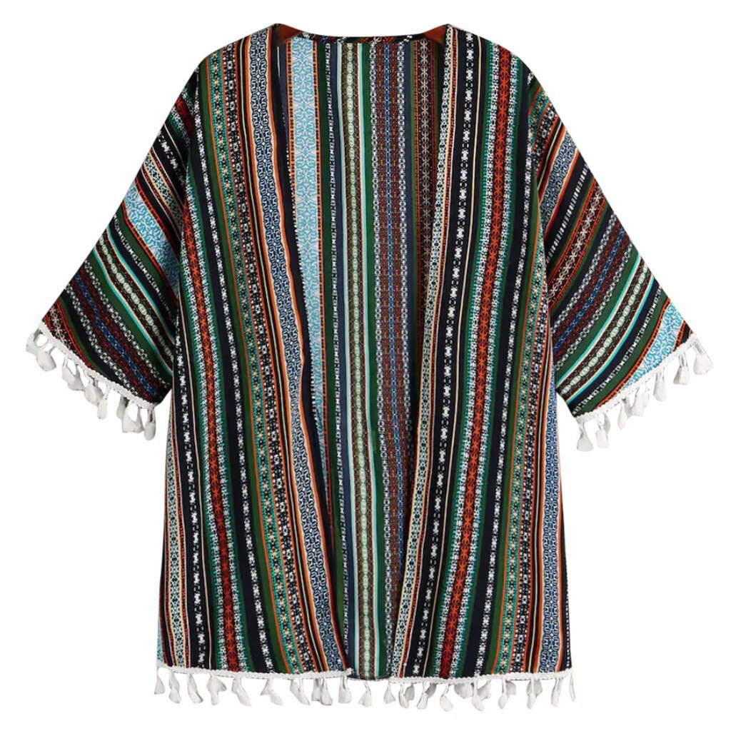 Veste style Boho à glands femme châle gitan, grande taille, manteau ethnique , manches longues, nouvelle taille, automne hiver , LS * D: S