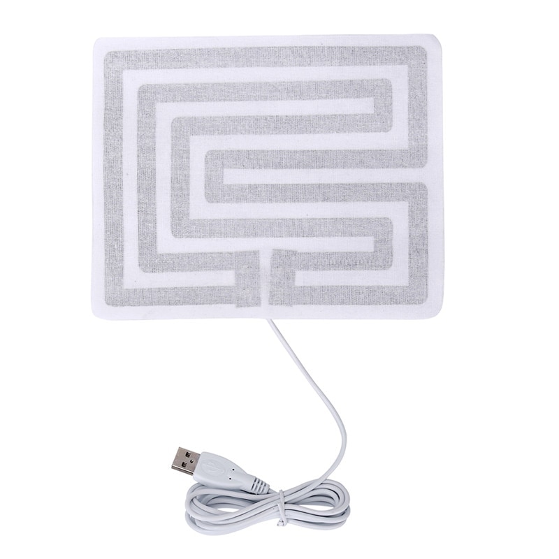 One Or 2pcs 5-7V Carbon Fiber Heating Pad USB Heating Film Electric Infrared Fever Heat Mat Winter Warm Arm Waist Heat Glove